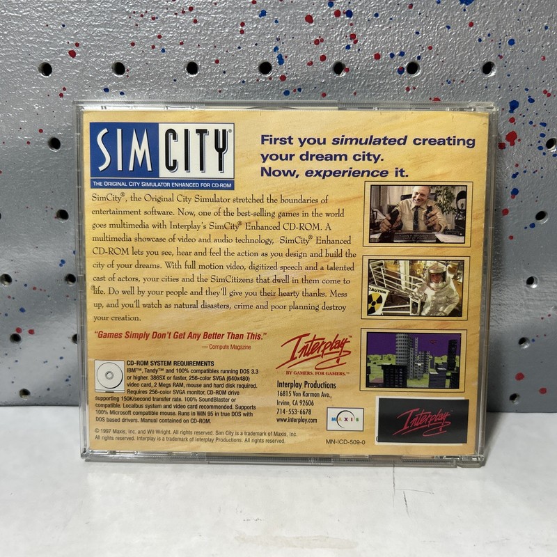 Sim City-the Original Simulator Enhanced for CD-ROM PC 1997 Maxis Interplay gallery