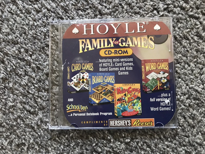 Hoyle Family of Games CD-ROM Compliments of Hershey’s Reese’s 2001 VG Condition
