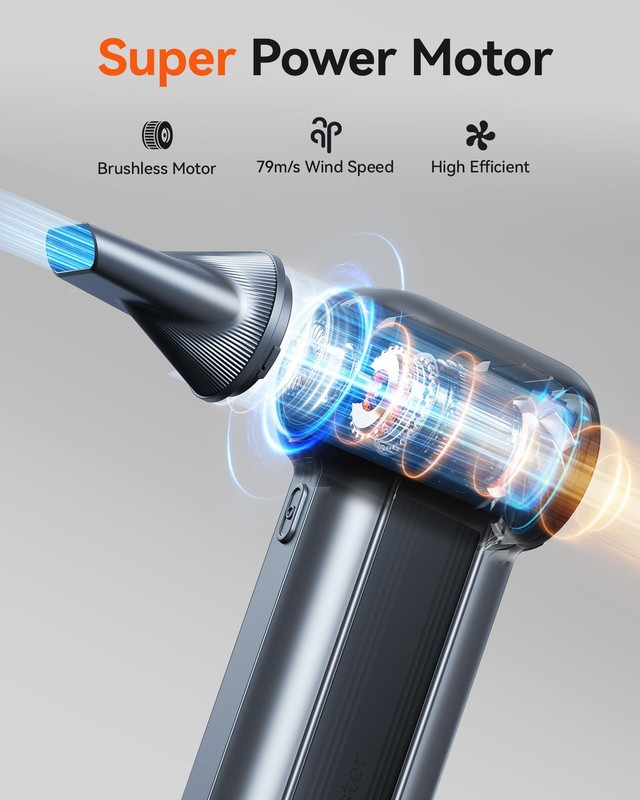 Wolfbox Mf100 Electric Air Duster-150000Rpm Super Power Cordless Air Duster gallery