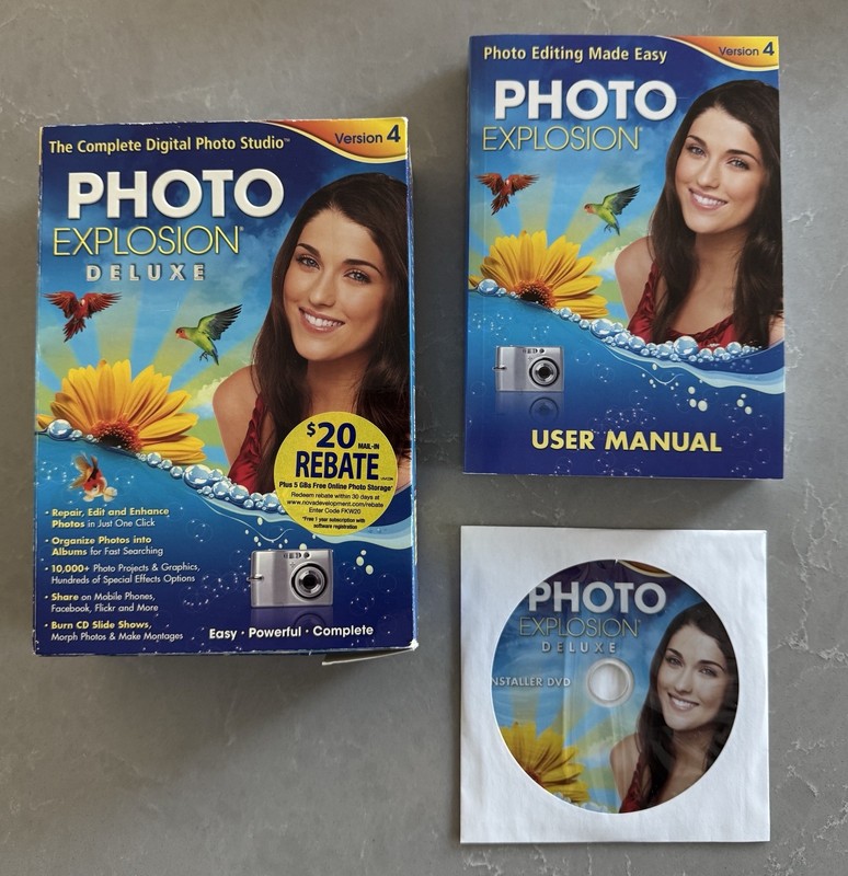 Nova Photo Explosion Deluxe Version 4, Complete Digital Photo Studio Never Used gallery