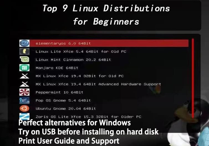 32GB 9-In-1 Linux Bootable USB for Ubuntu,Linux Mint,Mx Linux,Zorin Os,Linux Lit gallery