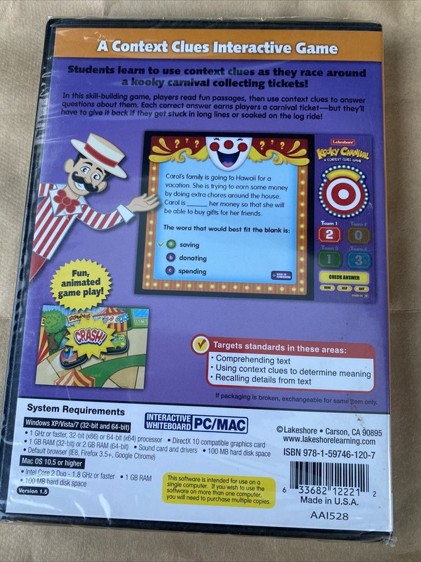 Kooky Carnival A Context Clue Game PC/Mac Grades 1-3 gallery