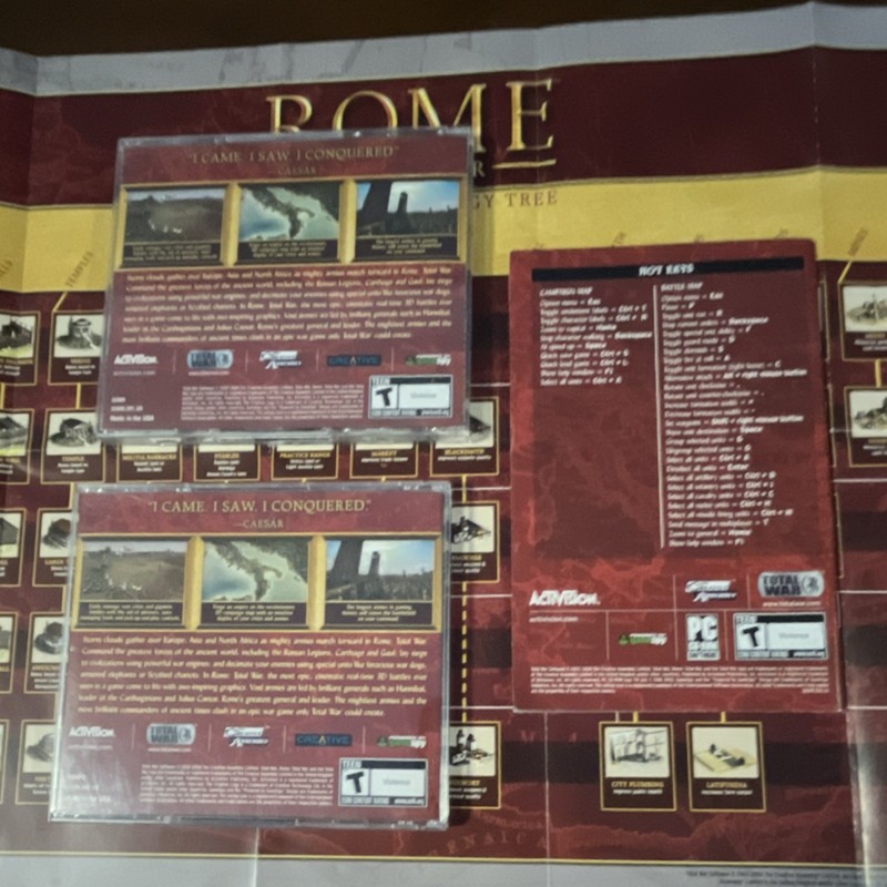 Activision PC Game, Rome Total War PC Game 4 CD Set with Map and Manual gallery