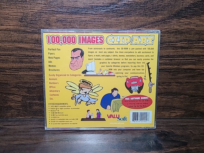 NEW SEALED Software PC 100,000 Clip Art Images Retro images gallery