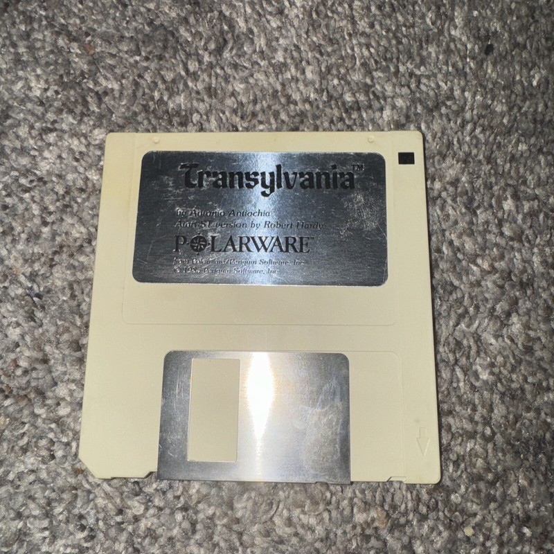 Transylvania Atari ST Program on 3.5" disk By Polarware