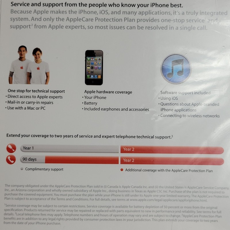 AppleCare Protection Plan for iPhone PC + Mac NEW & FACTORY SEALED MC004LL/A gallery