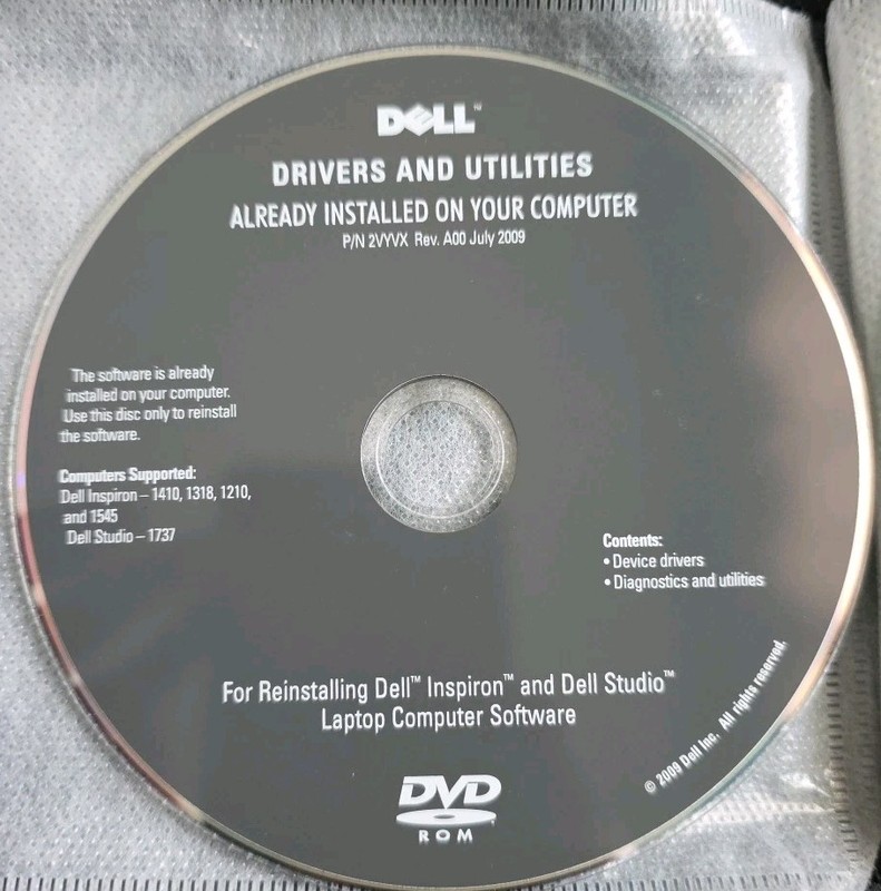 Drivers & Utilities Reinstallation DVD – Dell Inspiron Laptop 1410 1318 1210 154