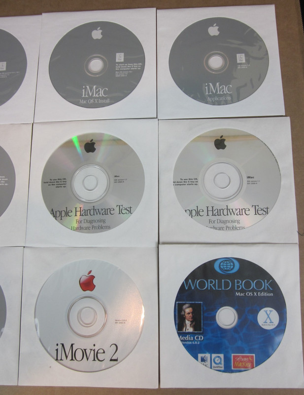 15 iMac Apple Macintosh Computer CD's OSX OS9 Applications Test Software iMovie gallery