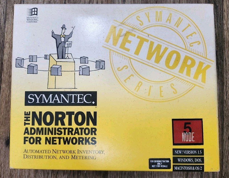 Symantec Norton Administrator for Networks Node 5 ver 15 Windows DOS Macintosh