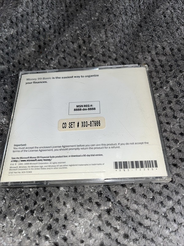 USED Vintage Microsoft Money 99 Basic Disc Only gallery