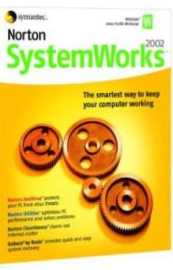 Norton SystemWorks 2002 PC CD fix clean computer hard drive, better performance!