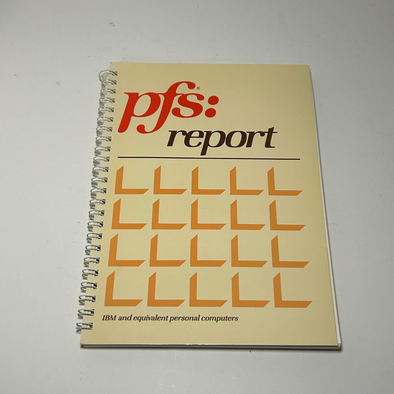 PFS: Report PC IBM DOS Software & Manual 1982 5.25″ Floppy Disks