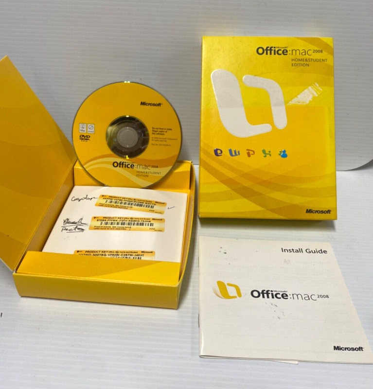 Microsoft Office 2008 Home & Student ED for Mac Part: X13-84395-02 (FC211-2Q854