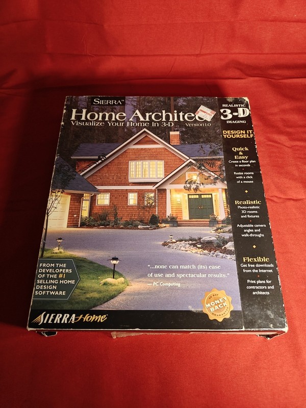 Vintage Sierra Home Architect Visualize In 3-D 1.0 1998 CD Rom Big Box Manual gallery