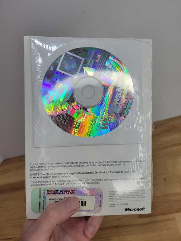 Microsoft Windows NT 4.0 Workstation 1-2 CPU Edition 3.5" Floppy Setup Disks New gallery