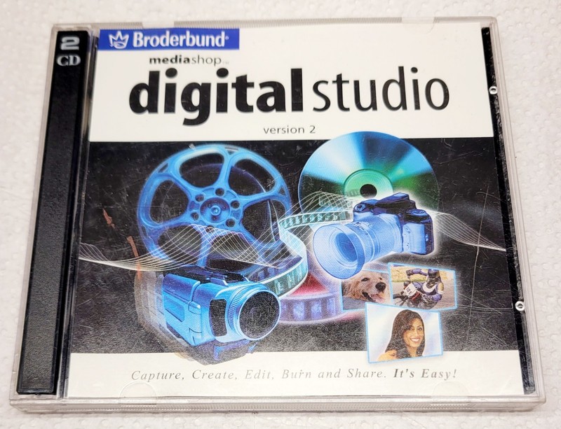 Broderbund Mediashop Digital Studio on 2 CD’s ~ Video Editing Suite! A Classic!