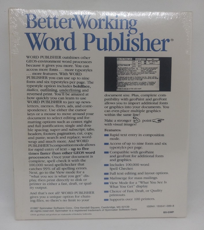 Commodore 64/128 - Better Working Word Publisher * New & Sealed VTG 1987 gallery