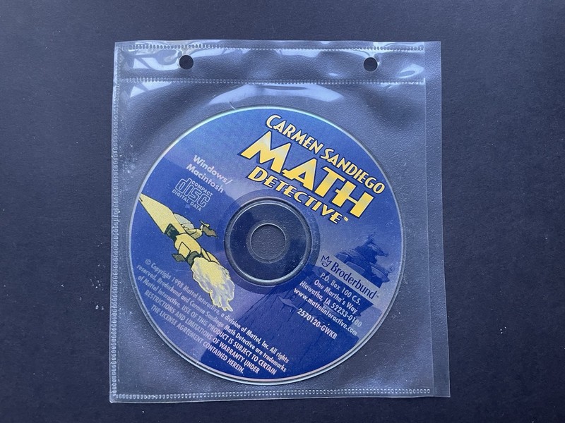 CARMEN SANDIEGO MATH DETECTIVE ~ CD-Disc ~ for Windows or Macintosh