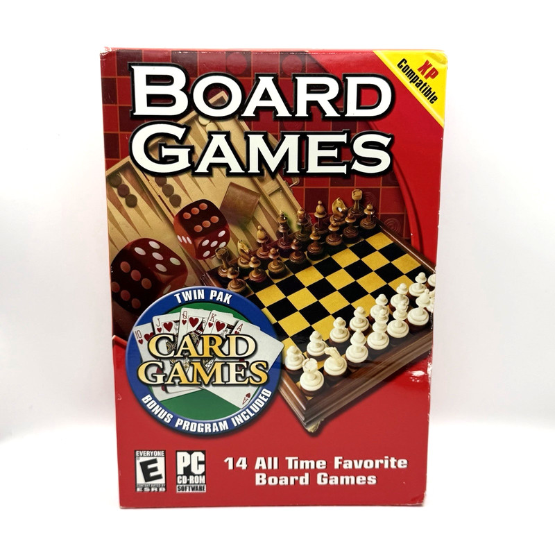 Twin Pack Board Games and Card Games (PC) Cosmi Corp. NEW
