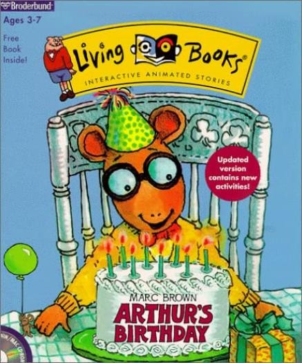 Arthur’s Birthday PC MAC CD learn word vocabulary shapes computer literacy game!