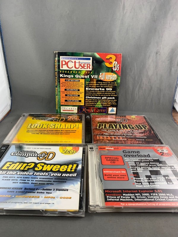 Australian Personal Computer Game & Software Bundle 1990s Windows 11 x Discs (L)