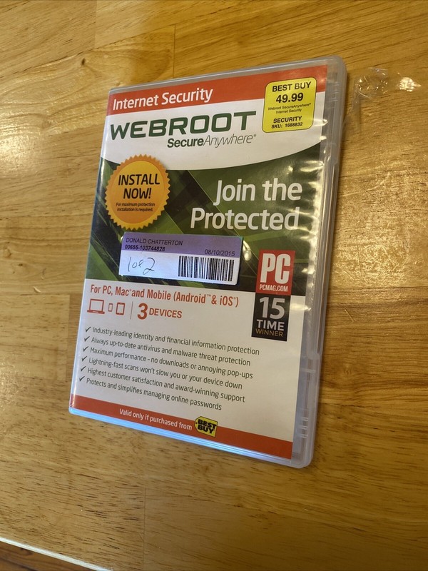 Webroot Secure Anywhere PC Software Has Code