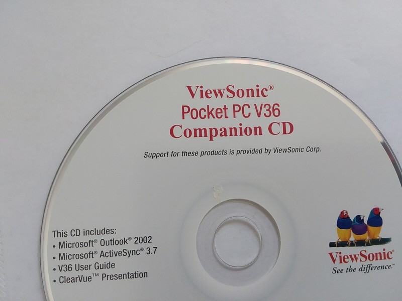 ViewSonic Pocket PC V36 Companion CD Disc Only 2003 Incl MS Outlook 2002 Clearvu gallery