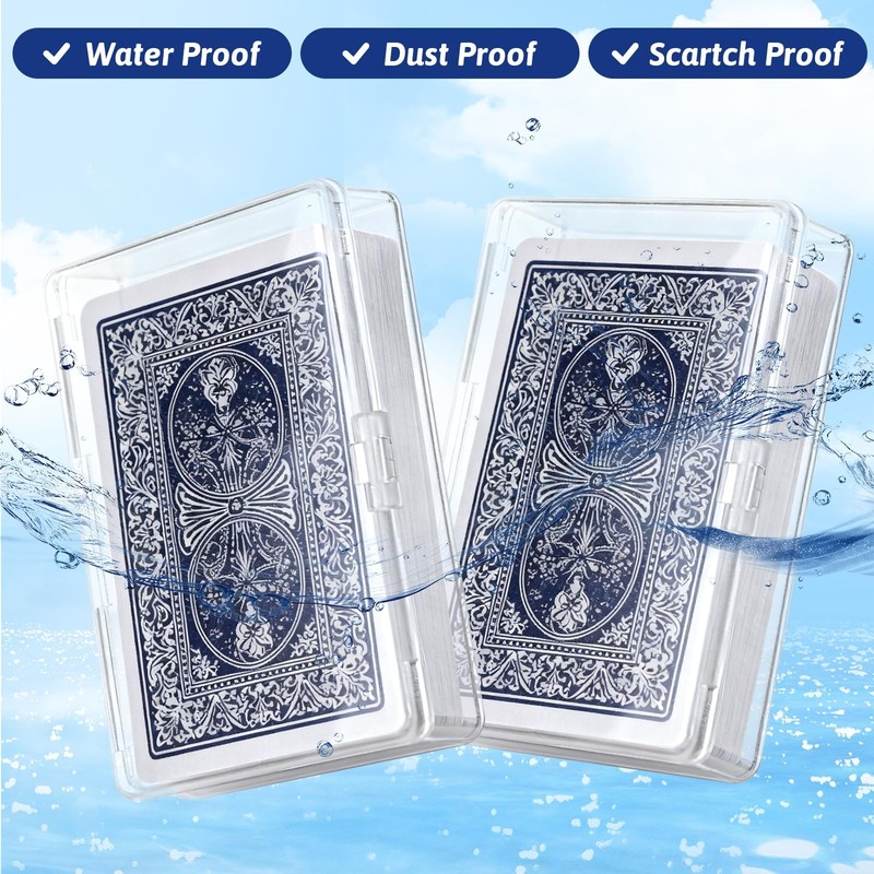 FVIEXE 48PCS Playing Card Case Plastic Card Box Clear Card Game Storage Organize gallery
