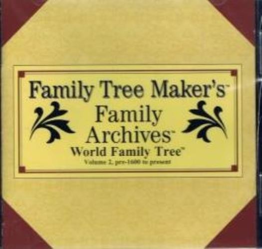 Family Tree Maker World Family Tree Pre-1600 To Present Volume 2 PC CD geneology