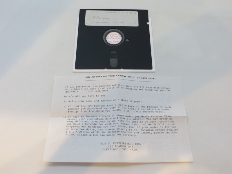 5.25″ Floppy Disk MegaMouse Software #11014 IQ CHALLENGER vintage computer disc