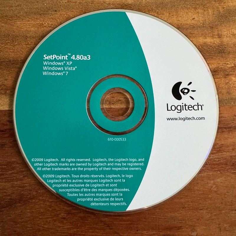 Logitech SetPoint 4.80a3 – Windows XP, Vista & 7 – Software CD – 610-000533