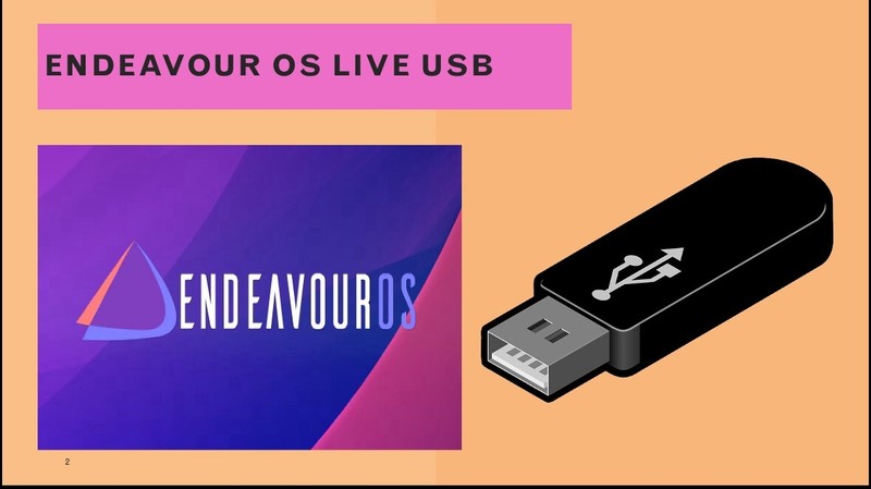 EndeavourOS Mercury USB Flash Drive 64bit Live Install Bootable Endeavour OS