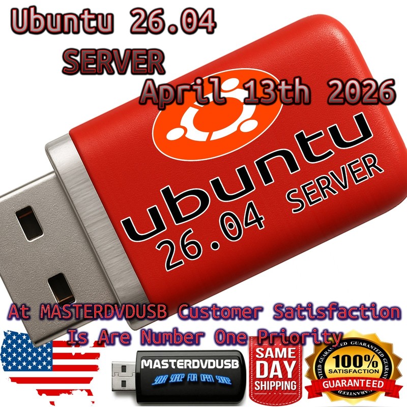 Ubuntu 26.04 LTS Server – Bootable USB Installer (Released April 13th, 2026)