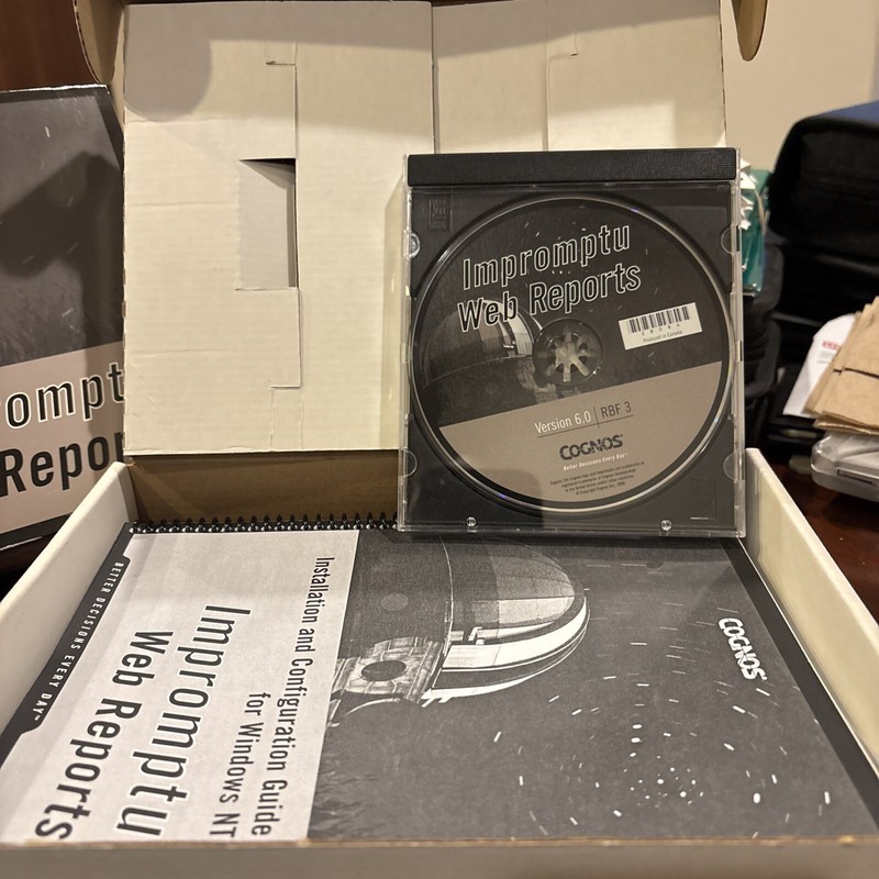 BRAND NEW IN BOX. COGNOS Impromptu Web Reports. Version 6.0 RBF 3. CD And Docs gallery