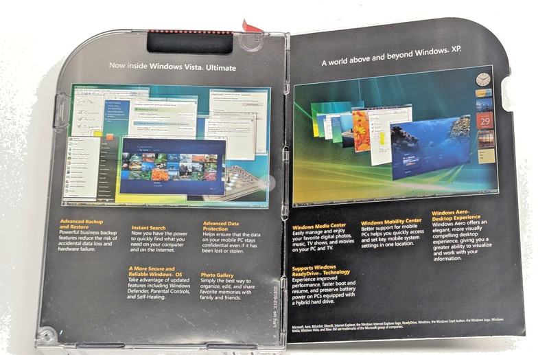 Microsoft Windows Vista Ultimate w/SP1,SKU 66R-02261,Sealed Retail Package gallery