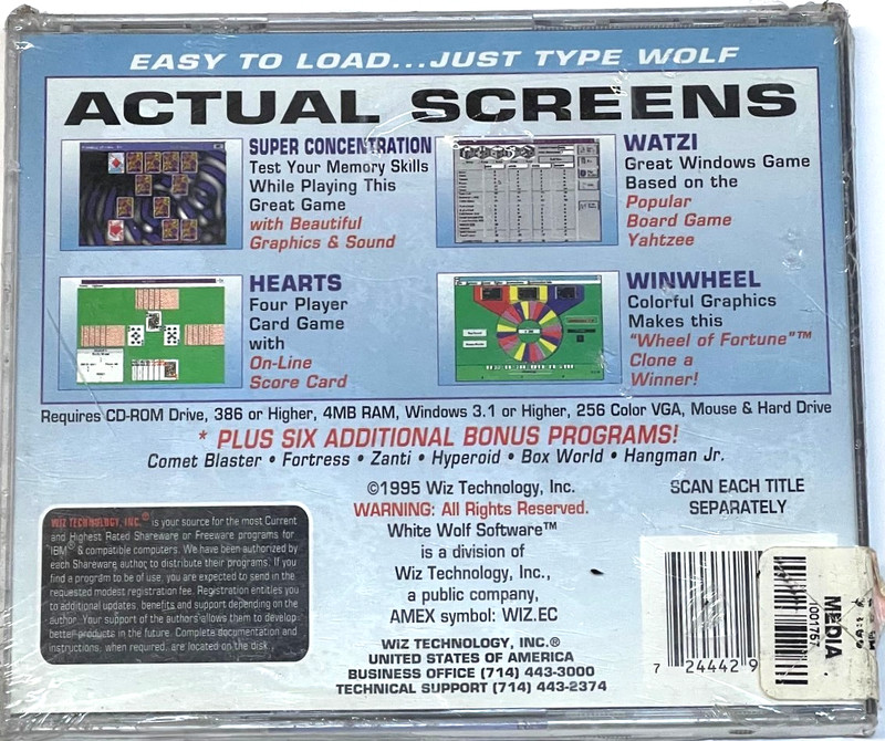 White Wolf Software Series 35 - 10+6 Great Programs 1995 CD ROM - New & Sealed. gallery