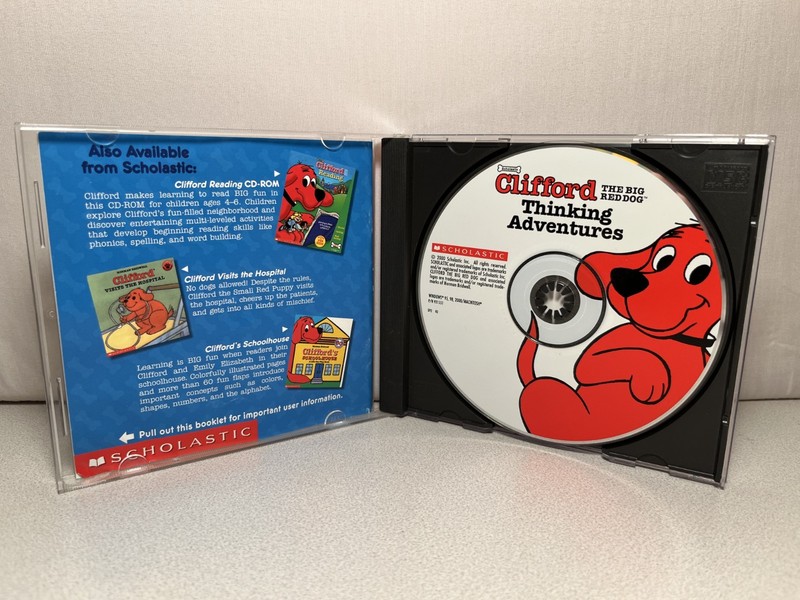 Clifford the Big Red Dog Thinking Adventures PC CD ROM Game Scholastic Ages 4-6 gallery