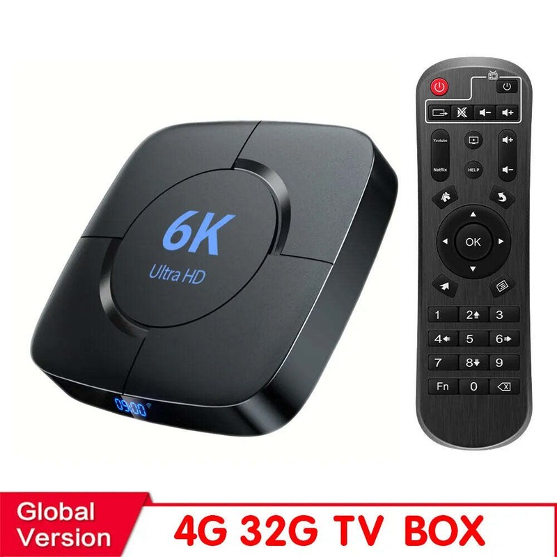 HONGTOP Smart TV Box Android 12 4GB 32GB 64GB 2.4G/5GHz Wifi Bluetooth Android