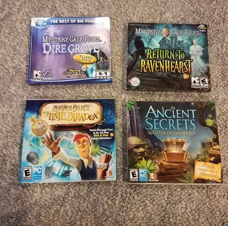 Lot 4 PC GAMES, 2 MYSTERY CASE FILES GAMES, MORTIMER BECKETT, ANCIENT SECRETS