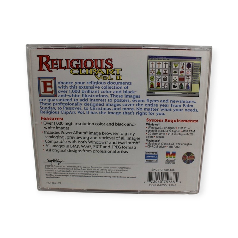 SoftKey Religious CLIPART Vol. II CD-ROM for Windows 3.1/95 & Macintosh Classic gallery