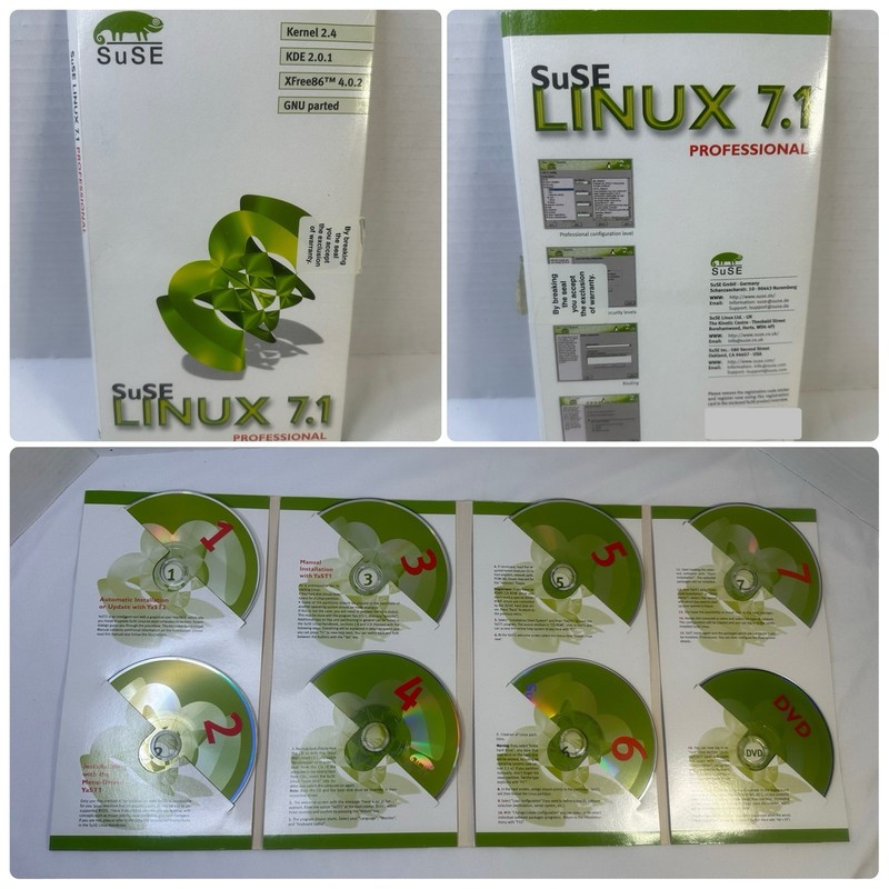 SuSE Linux 7.1 Professional 8 Disc CD Set