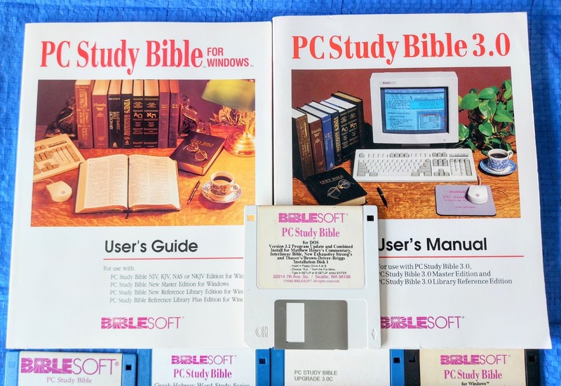 BIBLESOFT PC Study Bible Verses Hebrew 1992 DOS Floppy Disk 3.5" Lot Of 21 Rare gallery