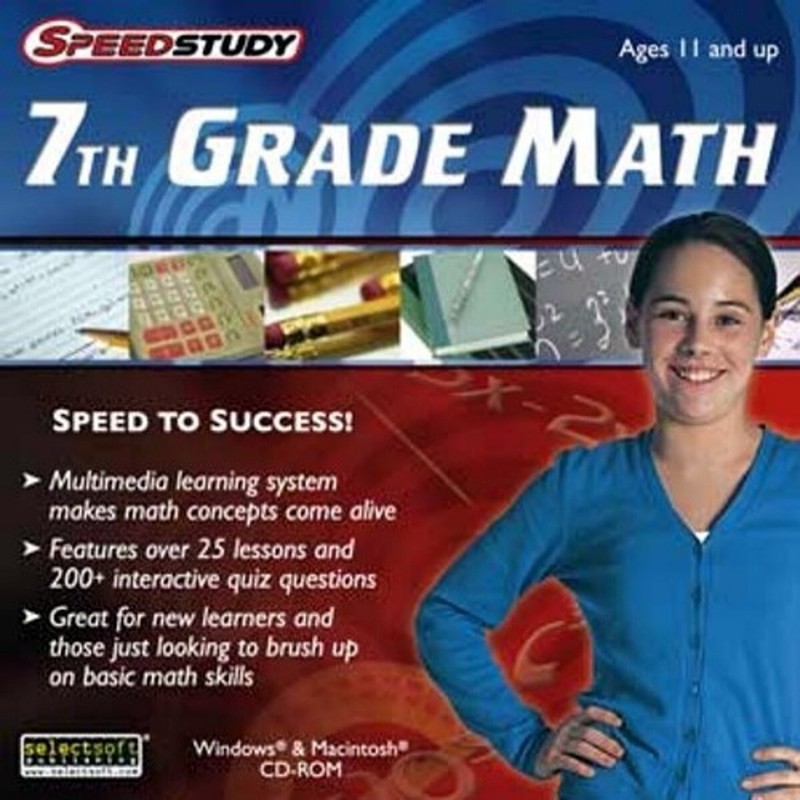 SpeedStudy 7th Grade Math – Build Key Concept Skills PC Software Sealed New