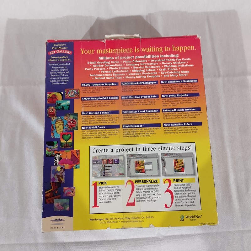 Print Master CD Manual Windows/Mac Mindscape gallery