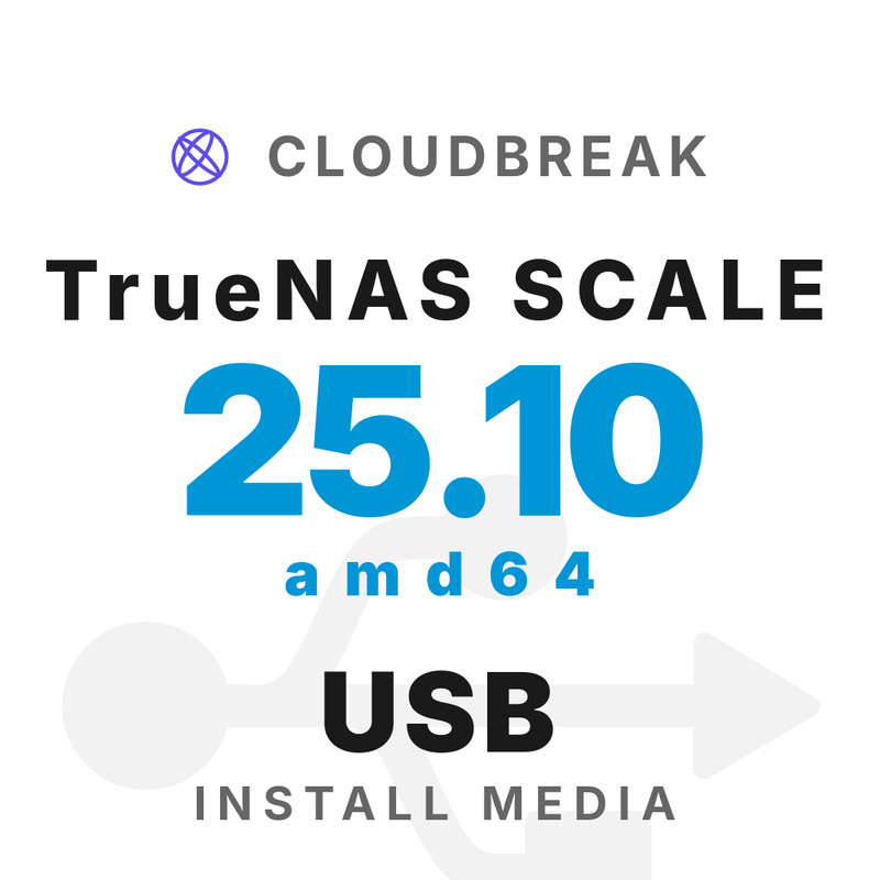 TrueNAS SCALE 25.10 amd64 Bootable/Live Install USB NEW