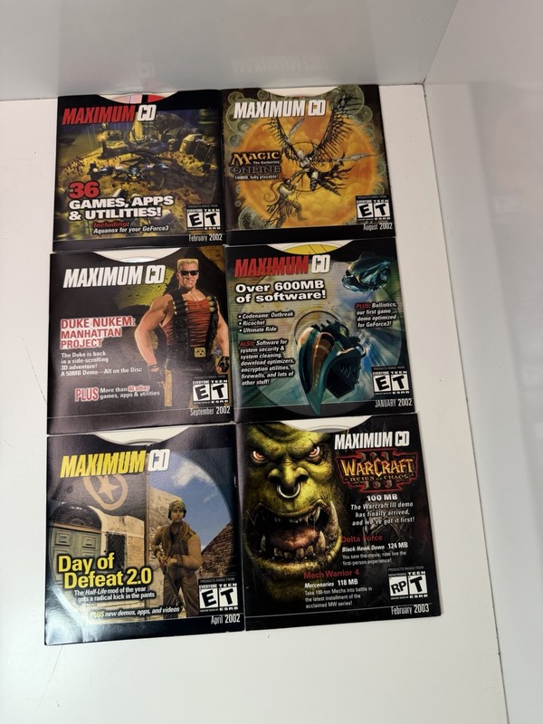 Maximum CD Lot (6 Discs 2002–2003) – Warcraft III, Duke Nukem, Magic Online