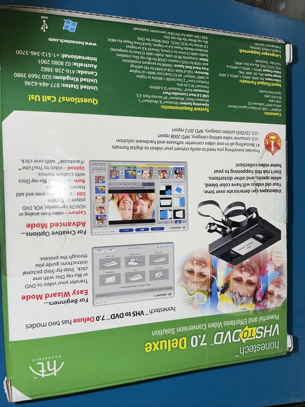 Honestech VHS to DVD/Blu-ray- 7.0 Deluxe- Video Conversion Solution USB Windows