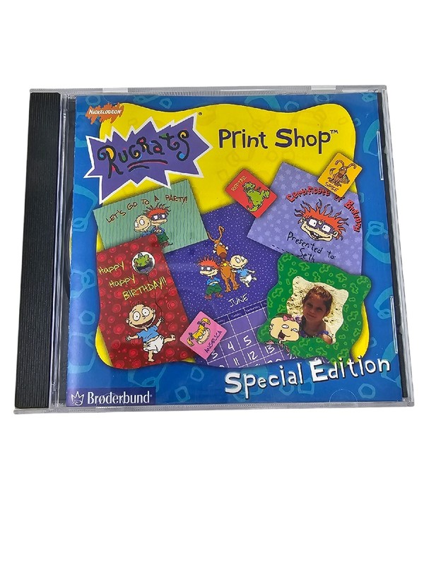 Vintage 90s Rugrats Print Shop Special Edition PC CD-ROM Game | Windows 95/98