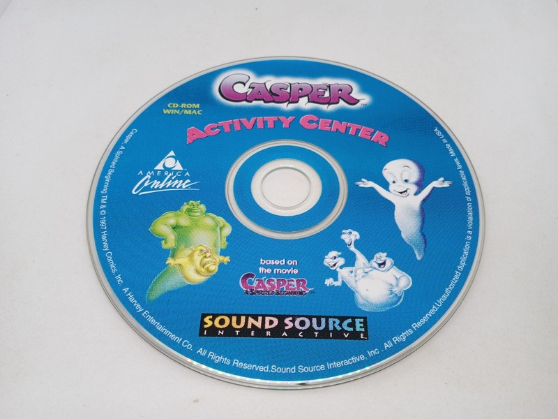 Casper Activity Center PC CD America Online Sound Source 1997 Windows Mac Loose