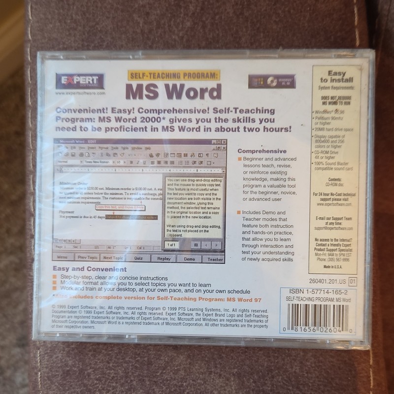 Expert Software MS Word 2000 Training CD-ROM for Windows 98, English gallery